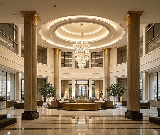 Hotel bathroom project application with premium sanitary ware