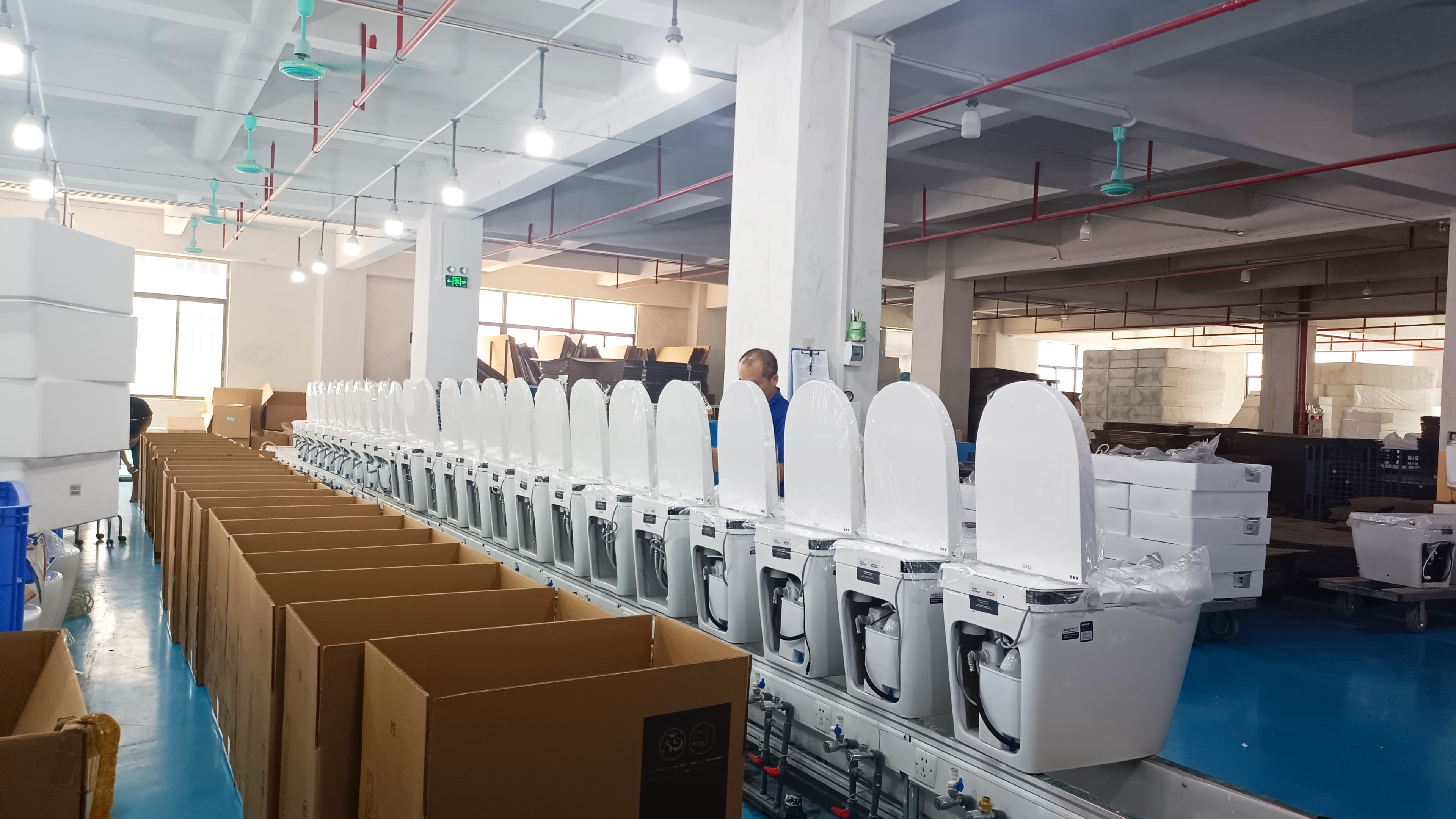 Smart toilet assembly line